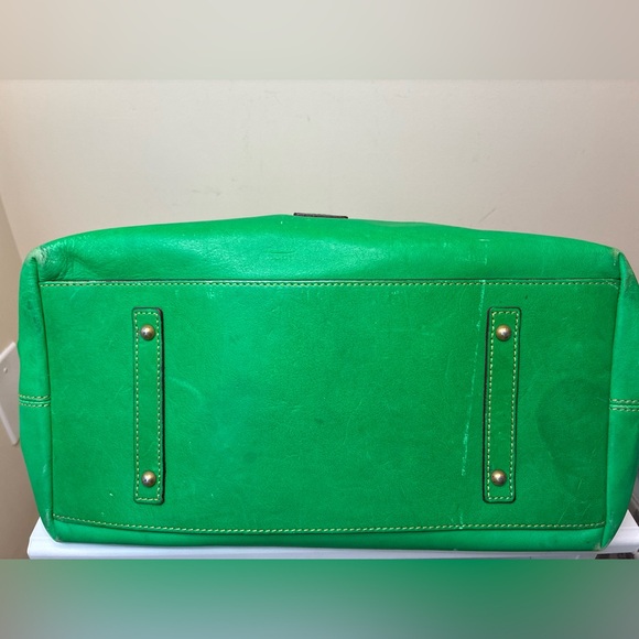 Dooney and Bourke Green Italian Leather Florentine Russel Tote - Picture 14 of 16